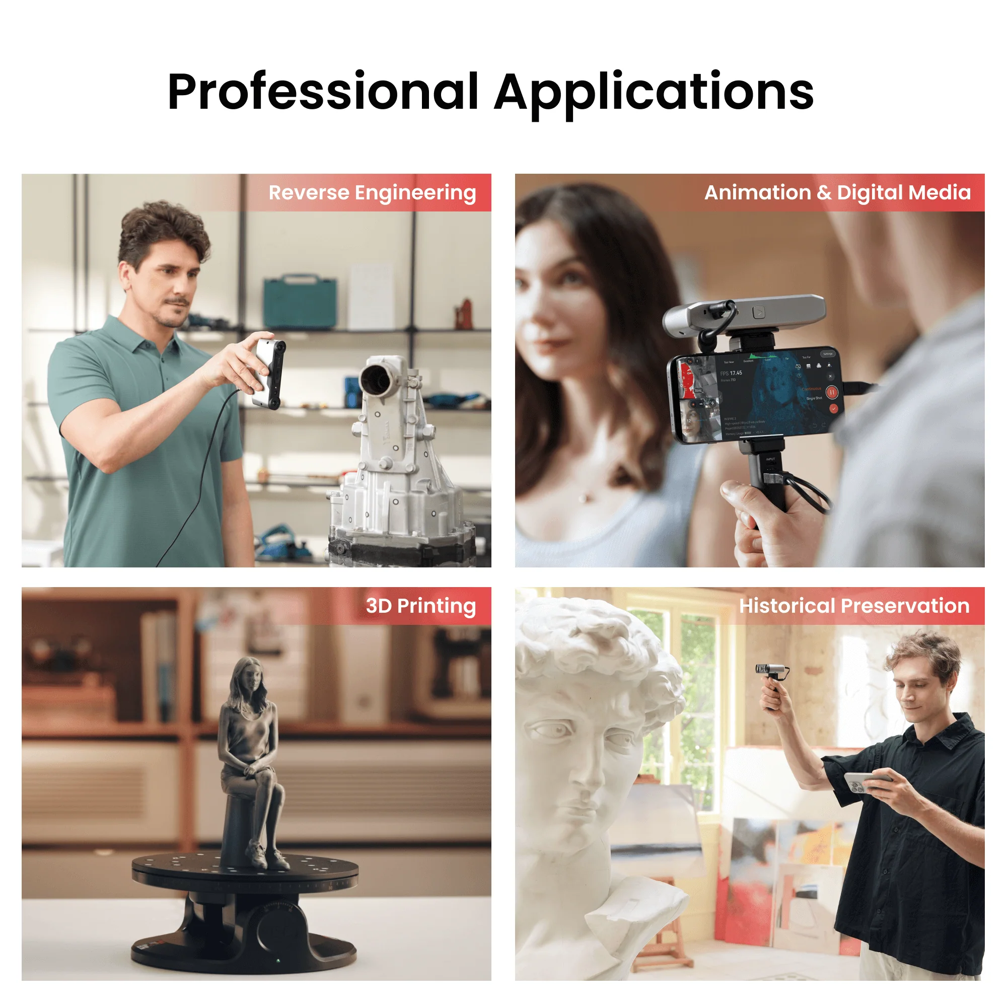 Revopoint INSPIRE 2: Wireless Infrared Laser and Structured Light 3D Scanner - Image 13