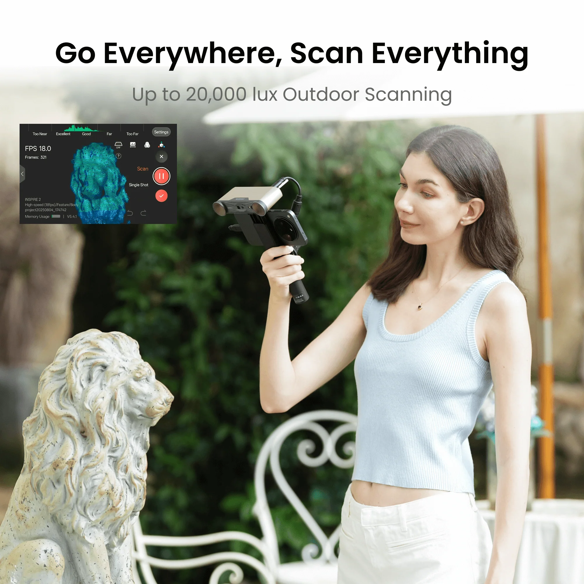 Revopoint INSPIRE 2: Wireless Infrared Laser and Structured Light 3D Scanner - Image 19